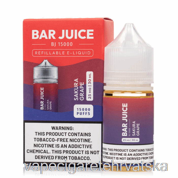 Vape Cigarete Sakura Grape - Bar Juice - 30ml 25mg